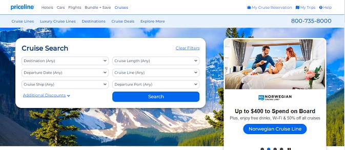 Priceline website